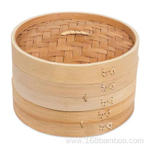 Eco-friendly Carbonized Bamboo Steamer with Custom Logo